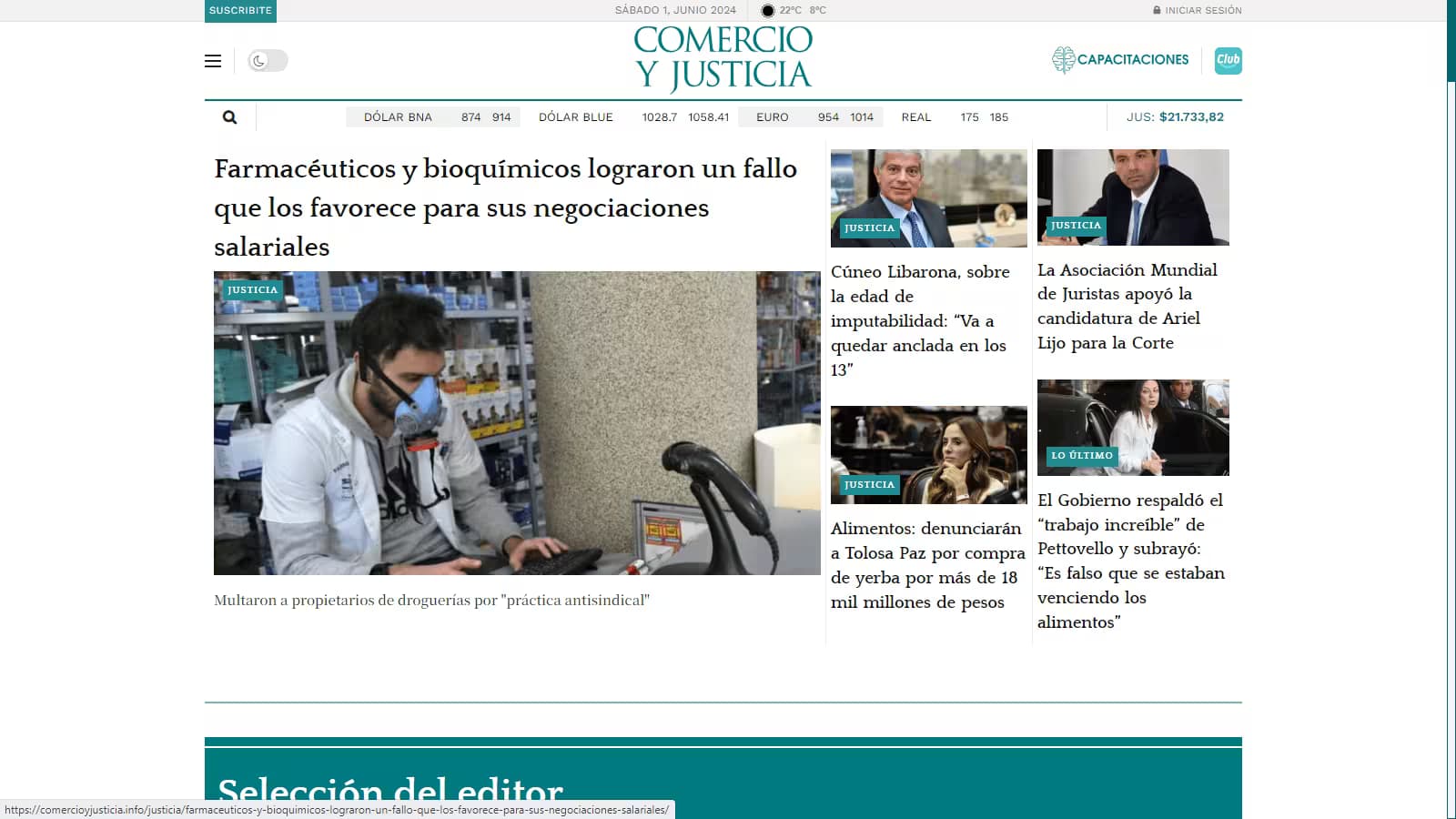 Cover Image for Comercio y Justicia