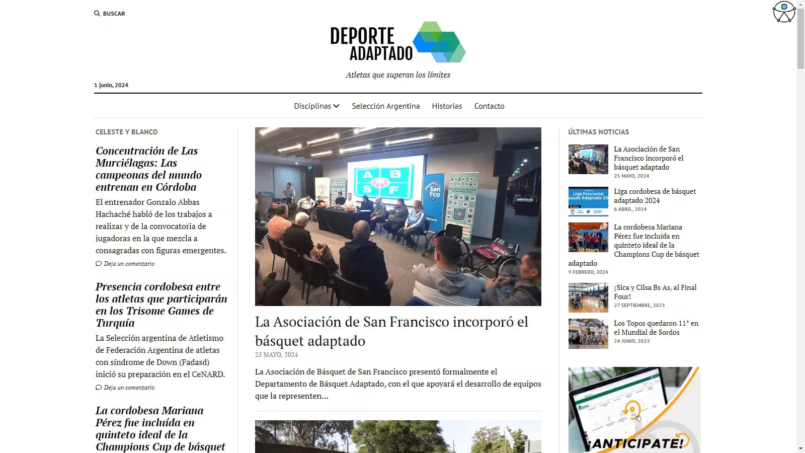 Cover Image for Deporte Adaptado